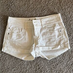 White jean Shorts